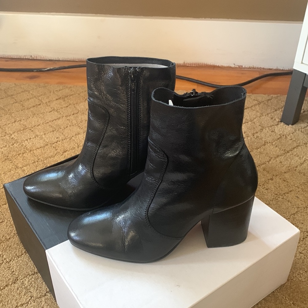 Black Suede Studio Black Booties